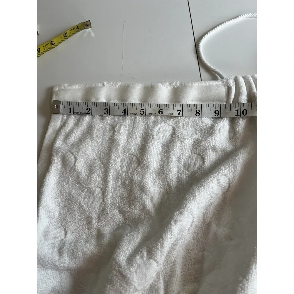 caro home women's white hook & loop  100% cotton terry wrap with straps
